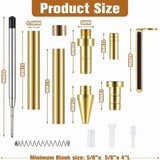 20 Pieces Retractable Pen Kit Wood Turning 7mm Click Pen Kit with Refills Lathe Turning Supplies V1366-AZ2-W-14545