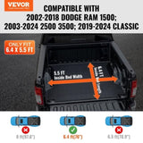 Truck Bed Cover, Roll Up Truck Bed Tonneau Cover, Compatible with 2002-2018 Dodge Ram 1500, V952-JQSKCHBXGJQSYTYBSV0