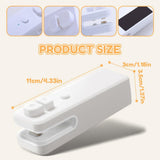 Mini Bag Sealer Heat Seal Tool, Upgraded 2 in 1 Rechargeable Portable Handheld Vacuum Food Sealer V1258-DP02-C-2514