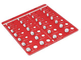 28 Hole Bolt Nut Identifier Gauge Metric Aluminum Alloy Nut Bolt Thread Checker for DIY Buffs V1294-YM0710-3114230169811