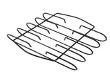 BBQ Rib Rack Iron Non Stick Grilling Rib Stand Black Barbecue Grill for Steak Lamb Chops Outdoor V1294-YM0521-3111220303111