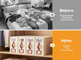Artiss Bed Sheet Organisers Box 8Pcs Storage King Size Bedding Foldable Beige BSO-DIY-PAP02-BGX8