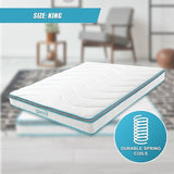 King 20cm Hybrid Mattress Memory Foam and Innerspring Support V63-821851