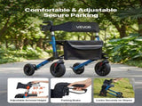 Rollator Walker with Seat for Seniors, Ultra Compact 3-Fold Rolling Walker, Lightweight Aluminum V952-XSZXQLSLHJQ145Q4C001V0