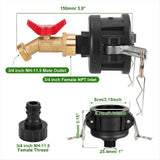 IBC Tote Adapter,2 Inch Cam Lock for 275-330 Gallon IBC Tote Tank,IBC Tote to Garden Hose Adapter V1370-AZ4-07684