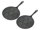 SOGA 2X 23cm Cast Iron Takoyaki Fry Pan Octopus Balls Maker 7 Hole Cavities Grill Mold ZPAI022X2