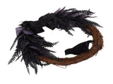 Halloween Wreath Bowknot Crow Garland Decoration Home Door Hallway Hanging Wreath V1294-YM0706-3115230075811