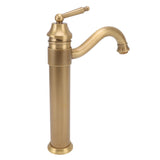 High Sink Faucet Copper Retro Industrial Single Handle Cold Hot Water Mixer Tap for Above Counter V1294-YM0626-3112220095011