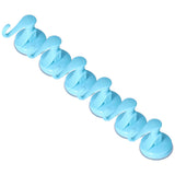 6PCS Strong Vacuum Wall Hook Towel Hook Plastic Self Adhesive Suction Cup for Kitchen Bathroom Blue V1294-YM0714-3117210191213