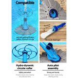 Aquabuddy Pool Cleaner Automatic Vacuum Floor Swimming Climb Wall Inground 10M PO-CL-P1805-DIA