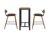 Artiss Bar Table and Stools Set Dining Desk Kitchen Chairs Cafe Pub BA-TAB-CHR-SET-WAL