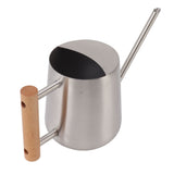 Watering Can 900ml Stainless Steel Long Spout Wooden Handle Elegant Flower Watering Pot for Garden V1294-YM0706-3111230174013