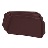 3PCS Colorful Food Tray Rectangle Thickened Binaural Plastic Tray Heat Resistance Stackable V1294-YM0523-3118220042016