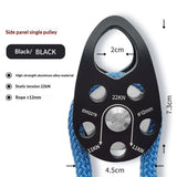 Micro Mobile Single Pulley,22kN for Rigging Arborist Climbing Rescue,2pcs Climbing Pulley V1192-AZ-W-3419