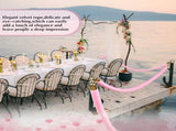 4 Pieces Pink Velvet Stanchion Rope 5 Feet Ropes with Gold Clasps for Party Hotels Wedding Movie V1259-DP01-A-5521