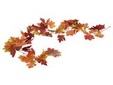 Decorative Artificial Maple Garland Fall Leaf Garland Decoration Thanksgiving Halloween Fake Maple V1294-YM0523-3115210217312
