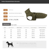 Size XL Olive Green Warm Quilted Dog Winter Coat - Adjustable Fleece-Lined Puffer Vest with V888-ELOSUNG32052