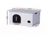 i.Pet Cat House Enclosed Shelter Plastic Nest Stackable Bench Box Outdoor Indoor Grey PET-CH-PE38-GY