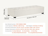 Storage Ottoman Bench, Button-Tufted End of Bed Bench with Side Bags, Flip-up Upholstered Storage V952-BYWSZYXTK404XZWNY001V0