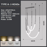 BAMDECOR Minimalistic Retro LED Minimalism Designer Lustre Hanging Lamps Slender-Shape LED Pendant V255-BAM-SLENDER-3L
