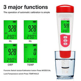 Hydrogen Water Quality Tester H2 Monitor, TEMP & ORP Meter 0-2400PPb for Drinking Water, Aquariums, V1370-AZ4-08094