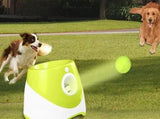 Dog Ball Launcher Thrower Automatic Tennis Fetch Throwing Machine with 3 Balls -Light Green V1263-JX-6251-3