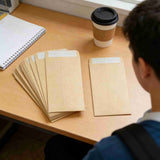 100Pcs Money Envelopes for Cash, 6.5 x 3.2 Kraft Paper Cash Envelopes for Self-Adhesive, Money V1192-AZ-W-17422