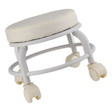 Footrest Stool Rolling Ottoman High Density Memory Foam Quiet Wheels Footrest Stool for Family V1369-AZ3-W-16132