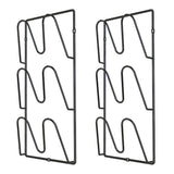 2-Pack Pot Lid Holders for Kitchen Cabinet - Wall-Mounted or Door-Mounted Organizer Rack V1370-AZ4-11641