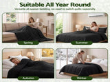 Giselle 200GSM Bamboo Microfibre King Quilt Lightweight All Season Doona Duvet QUILT-BAM-200-K-BK
