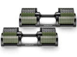 Powertrain Eon Dial Up 72KG Adjustable Dumbbells Pair - Green DMB-B10-036-GN-2