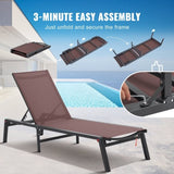 Chaise Lounge Chair Outdoor Patio Lounge Chair with Adjustable 5-Position V952-JSTYGDTYZSKZQSE59V0