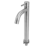 Single Cold Water Kitchen Faucet Stainless Steel Single Hole Bathroom Faucet for Home Apartment Tall V1294-YM0710-3112230079011