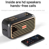 Retro Smart Wireless Speaker Portable for Desktop PC With High-Quality Stereo Hifi Sound V571-HZRETROBTS021-B