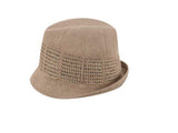 KANGOL Lace Panel Duke Hat K0593FA Trilby Fedora Stingy Brim - Mousse - M V563-KNGOL-K0593FA-MOUSSE-M