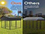 Outdoor Dog Kennel XS Pet Cage with Roof & Cover 127x120x134cm V178-66732