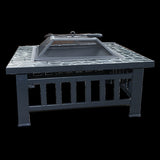 18" Square Metal Fire Pit Outdoor Heater V63-801967