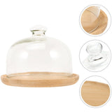 Transparent Glass Dome Cake Plate for Storage with Fine Workmanship Smooth Edges Suitable for Home V1370-AZ4-16779