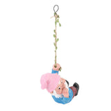 Gnome Figurine Resin Vivid Funny Realistic Climbing Gnome Statue for Home Garden Courtyard Blue V1294-YM0901-3111250053712