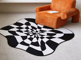 Carpet Comfortable Soft Color Blocking Bedside Creative Irregular Rug for Bedroom Living Room V1294-YM0703-3117230078113