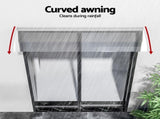 Instahut Window Door Awning 0.4mx1m Transparent AWN-04X1-CLR