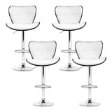 Artiss 4x Bar Stools Gas Lift Leather Seat White BA-TW-NEW4045-WHX4
