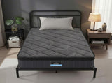 Giselle Bedding Single Mattress 25cm Pocket Spring Latex Euro Top Medium Firm Bed MATTRESS-D-NOIR-25-S