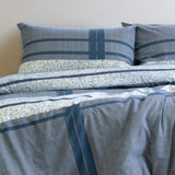 Ardor Mateo Navy Polyester Cotton Quilt Cover Set Queen V442-INT-QUILTCS-MATEO-NAVY-QS