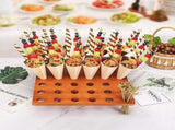 Ice Cream Cone Holder,Wooden Food Cone Holder With 36 Holes, Food Display Stand, Snack Tray, Hand V1366-AZ2-W-03830