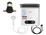 Devanti Portable Gas Water Heater LPG-powered System White With Pump GWH-A-LPG-4DZ-WH-PUMP