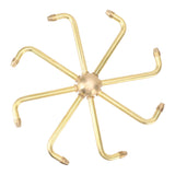 8 Holes Fountain Nozzles Brass Windmill Rotating Fountain Water Spray Head for Rockery Fish Pond V1294-YM0521-3111230049512