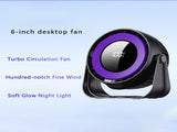 Desk Fan, Small Quiet LED Display Portable Table Fans, 180&degTilt, 100 Speeds, 5 Modes, Rechargeable V1079-DESKFANS31GRAY