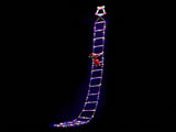 Jingle Jollys 3.5M Christmas Lights 300 LED Ladder Light with Santa Claus Decor XMAS-MOT-D-LADDER-MC