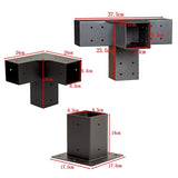 Roof Pergola Gazebo Shed Matte Black Steel Brackets and Black Screens DIY Kits V63-848331